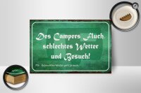 Holzschild Spruch 18x12cm campers Fluch schlechtes Wetter
