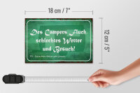 Holzschild Spruch 18x12cm campers Fluch schlechtes Wetter