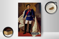 Holzschild Portrait 12x18 cm Ludwig II König 1845 Bayern Dekoration