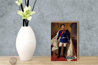 Holzschild Portrait 12x18 cm Ludwig II König 1845 Bayern Dekoration
