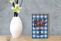 Holzschild Spruch 12x18cm Mom´s Diner open 24 hours Herz