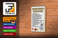 Holzschild Spruch 12x18cm english bulldog property laws