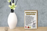 Holzschild Spruch 12x18cm english bulldog property laws