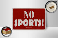 Holzschild Zitat 20x30 cm No sports Hinweis von Winston...