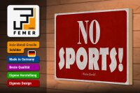 Holzschild Zitat 20x30 cm No sports Hinweis von Winston Churchill Deko Schild