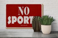 Holzschild Zitat 20x30 cm No sports Hinweis von Winston Churchill Deko Schild