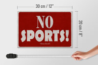 Holzschild Zitat 20x30 cm No sports Hinweis von Winston Churchill Deko Schild