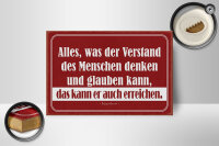 Holzschild Zitat 20x30 cm was der Verstand denken kann,...