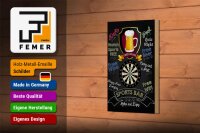 Holzschild Spruch 12x18 cm sports bar Darts relax and enjoy