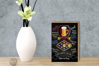 Holzschild Spruch 12x18cm sports bar Billard relax and enjoy