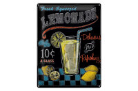 Blechschild Hinweis 30x40 cm Fresh sqeezed Lemonade Tafeloptik Deko Schild