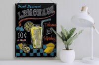 Blechschild Hinweis 30x40 cm Fresh sqeezed Lemonade Tafeloptik Deko Schild