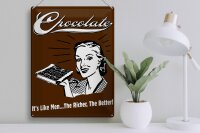 Blechschild Retro 30x40 cm Chocolate Its like men Deko Schild