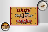 Holzschild Spruch 18x12cm dad´s Garage Papa Werkstatt