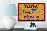 Holzschild Spruch 18x12cm dad´s Garage Papa Werkstatt