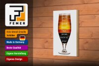 Holzschild Spruch 12x18cm Bier Bierglas lager pale saison
