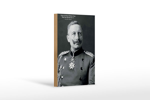 Holzschild Portrait 12x18cm Kaiser Friedrich Wilhelm 1859