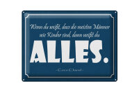 Blechschild Zitat 30x40 cm Männer wie Kinder sind,...