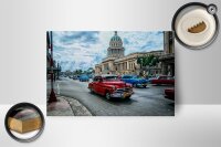 Holzschild Auto 18x12cm Oldtimer Cuba Havana Geschenk Schild
