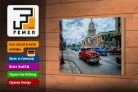 Holzschild Auto 18x12cm Oldtimer Cuba Havana Geschenk Schild