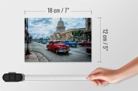 Holzschild Auto 18x12cm Oldtimer Cuba Havana Geschenk Schild