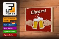 Holzschild Alkohol 18x12 cm Beer Cheers Bier