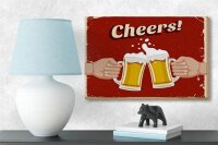Holzschild Alkohol 18x12 cm Beer Cheers Bier