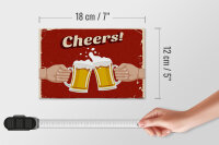 Holzschild Alkohol 18x12 cm Beer Cheers Bier