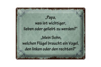 Blechschild Spruch 30x40 cm Lieben oder geliebt werden Deko Schild