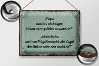 Blechschild Spruch 30x40 cm Lieben oder geliebt werden Deko Schild