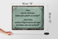 Blechschild Spruch 30x40 cm Lieben oder geliebt werden Deko Schild