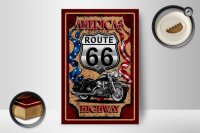 Holzschild Motorrad 12x18cm Americas Route 66 highway