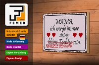 Holzschild Spruch 18x12cm Mama deine Tochter Herzen