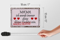 Holzschild Spruch 18x12cm Mama deine Tochter Herzen