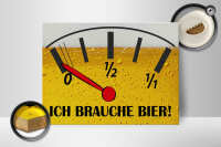 Holzschild Alkohol 30x40 cm Ich brauche Bier Bierbarometer Deko Schild