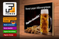 Holzschild Alkohol 30x40 cm Rezept gegen Männergrippe Hopfen Smoothie Schild