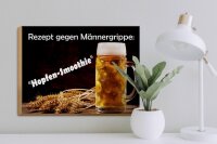 Holzschild Alkohol 30x40 cm Rezept gegen Männergrippe Hopfen Smoothie Schild