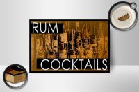 Holzschild Alkohol 18x12cm Rum Cocktails