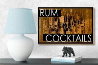 Holzschild Alkohol 18x12cm Rum Cocktails