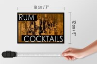 Holzschild Alkohol 18x12cm Rum Cocktails