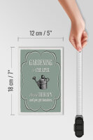 Holzschild Garten 12x18cm Gardening is cheaper Therapy