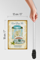 Holzschild Tee 12x18cm Earl grey Tea black tea bergamot
