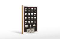 Holzschild Kaffee 12x18cm Sorten Espresso Mocha Americano