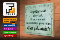 Holzschild Spruch 30x40 cm Größte Freude Dinge zu machen, bei denen andere