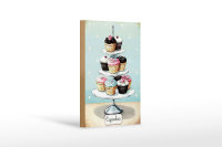 Holzschild Süßigkeiten 12x18cm Cupcakes kleine...