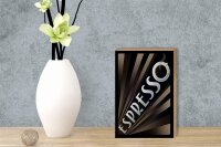 Holzschild Spruch 12x18cm Espresso Kaffee