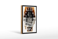 Holzschild Spruch 12x18cm Keep Calm Whiskey on