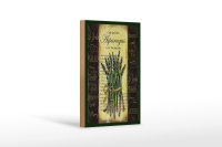 Holzschild Spruch 12x18cm Cafe de Paris Asparagus Spargel