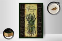 Holzschild Spruch 12x18cm Cafe de Paris Asparagus Spargel