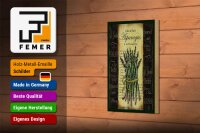 Holzschild Spruch 12x18cm Cafe de Paris Asparagus Spargel
